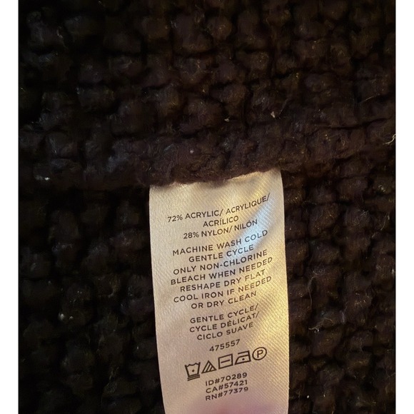 Ann Taylor LOFT Womens Small Black Gray Long Cardigan Open Front Sweater - Picture 6 of 9